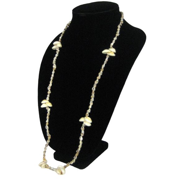 Seashell Necklace  34 In Strand Beaded Shell Beach Sea Ocean Shells NO CLASP - Picture 3 of 7